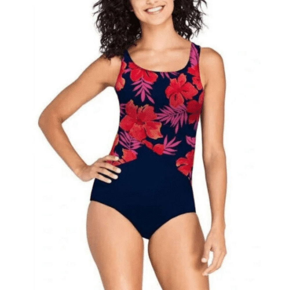 Lands End Waikiki Floral Swimsuit - Large